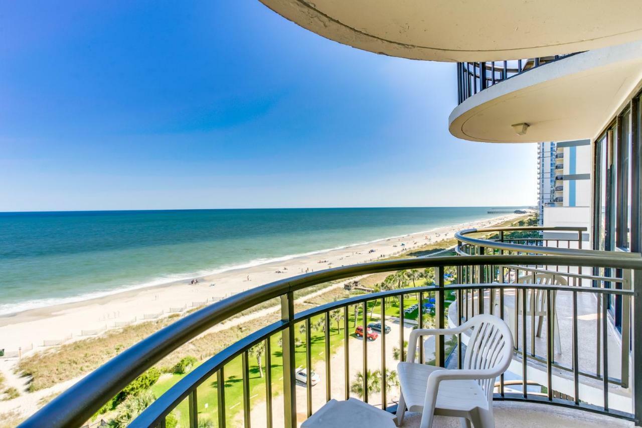 Oceanfront Condo W Balcony King Bed Meridian Plaza Myrtle Beach Eksteriør billede